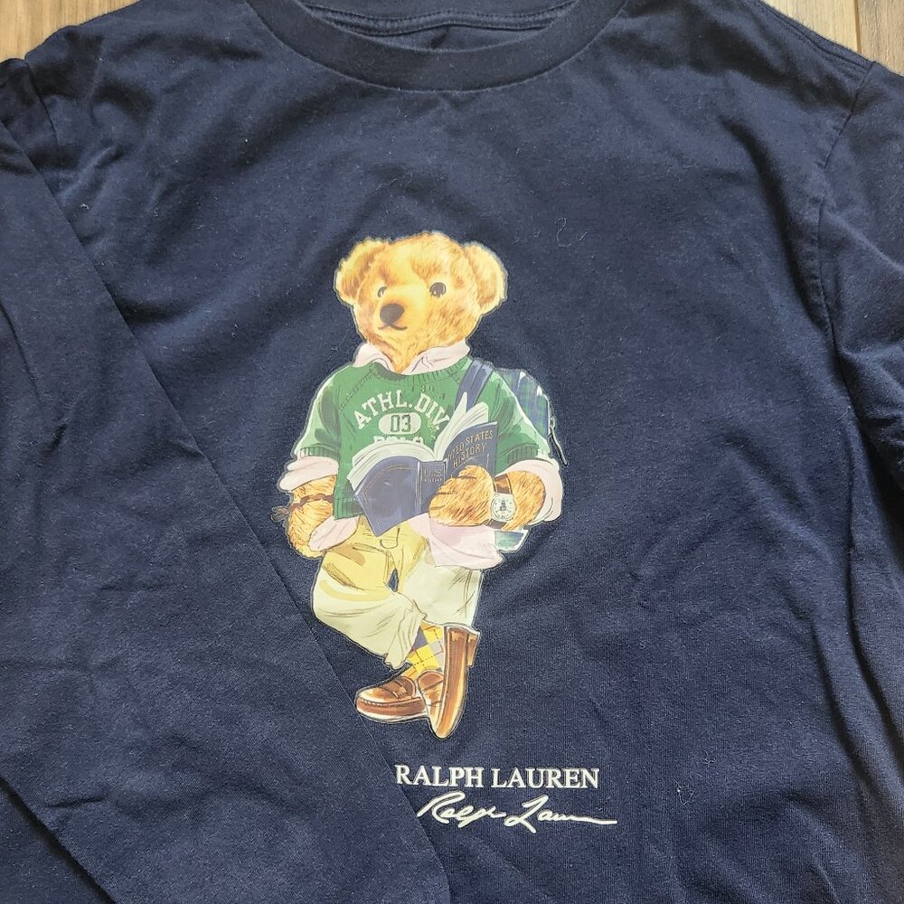 Ralph Lauren Polo Bear Cotton Long-Sleeve Tee